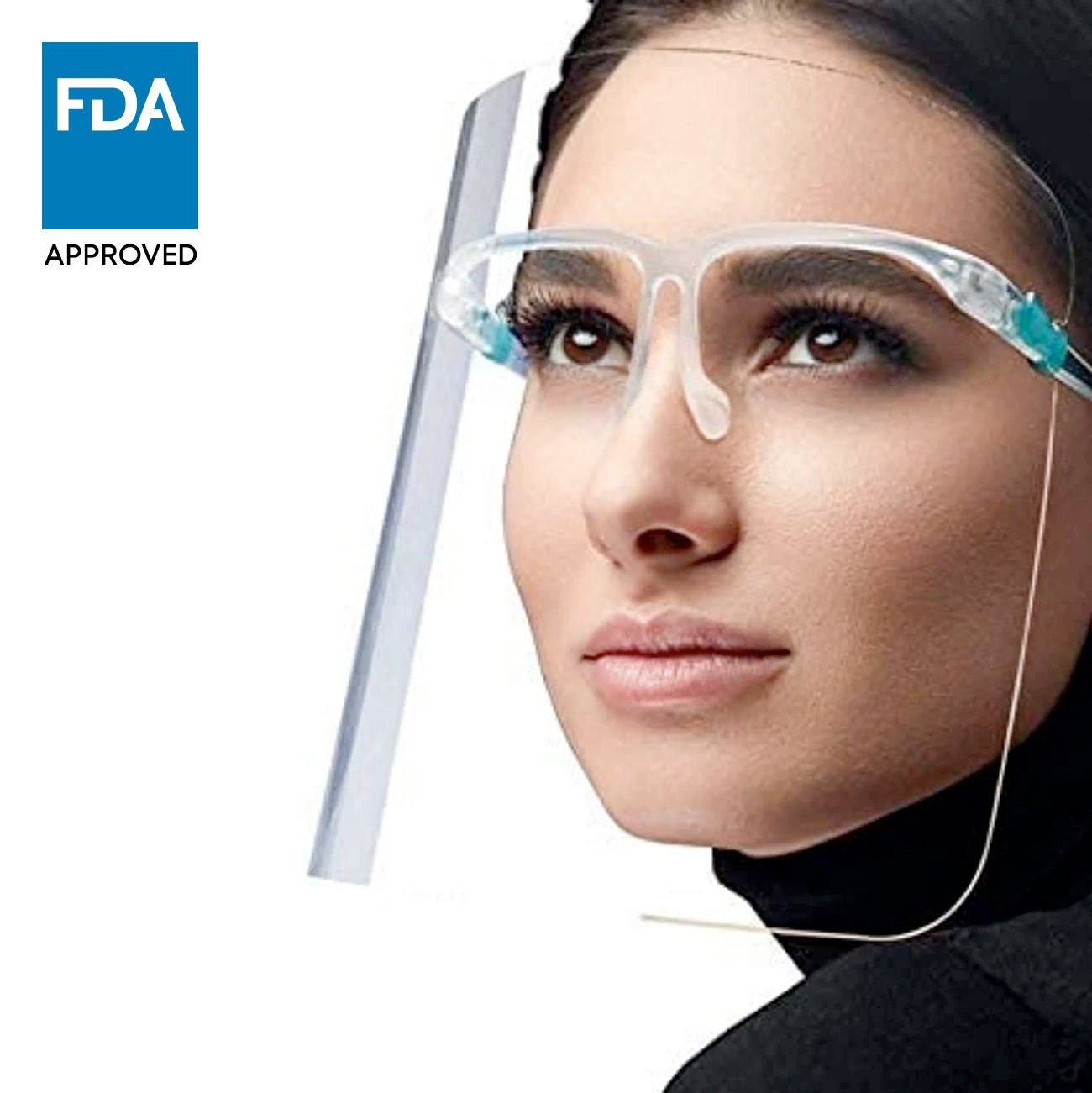 Face Shield With Glasses / Mask, Face Protection Pack of 10
