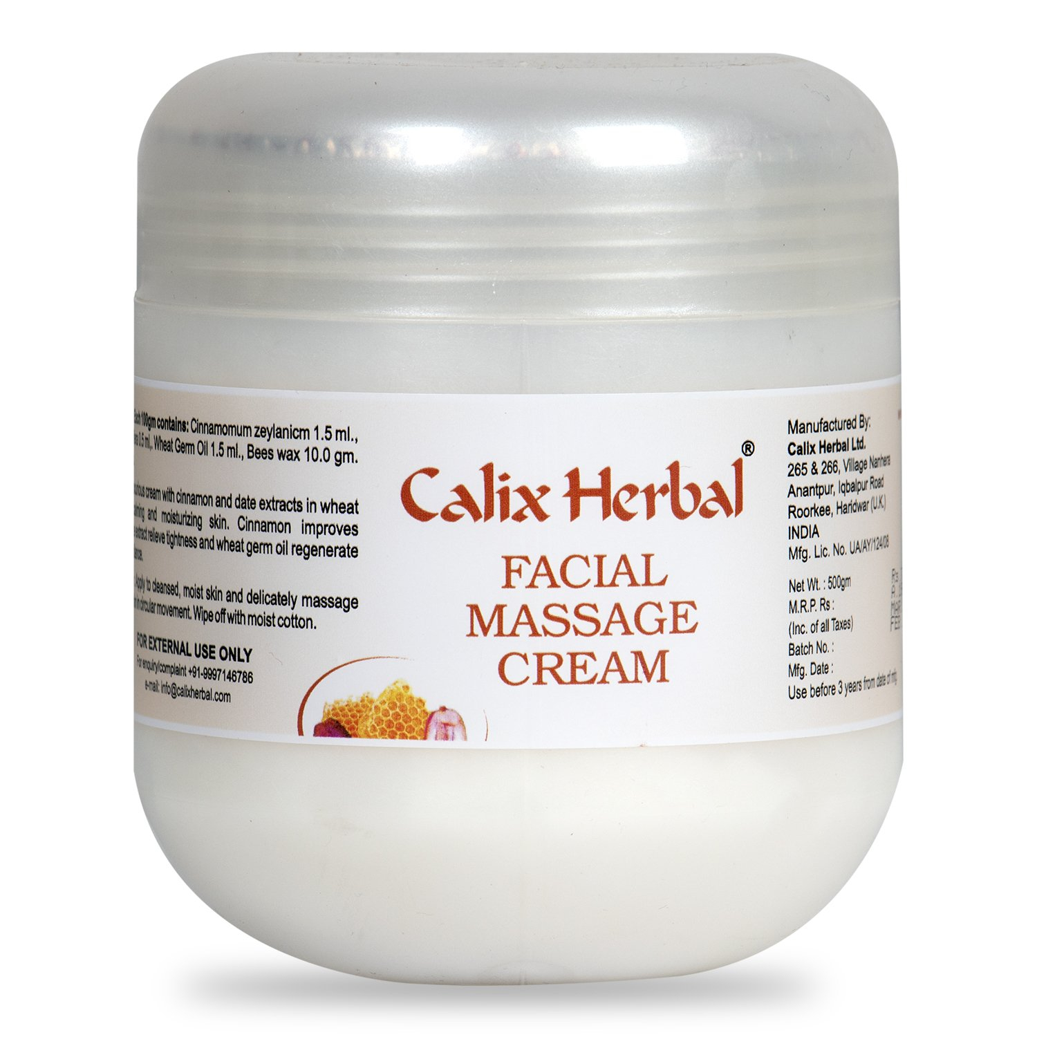 Calix Herbal Facial Massage Cream, 500g