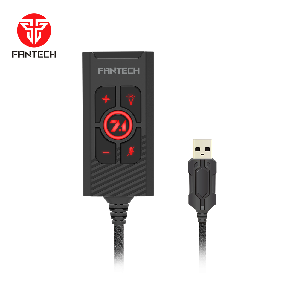 Fantech Ac3002 7.1 Audio Sound Card Volume And Mic Risk Control Controller 7.1 Additional Functions For Gaming Headset EarPods