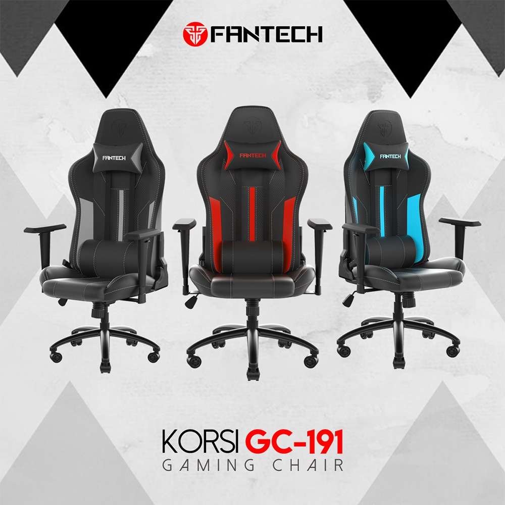 Fantech GC-191 Gaming Chair (Grey,Red,Blue)