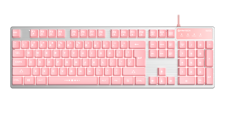 Fantech K613L Gaming Keyboard(White and Pink)
