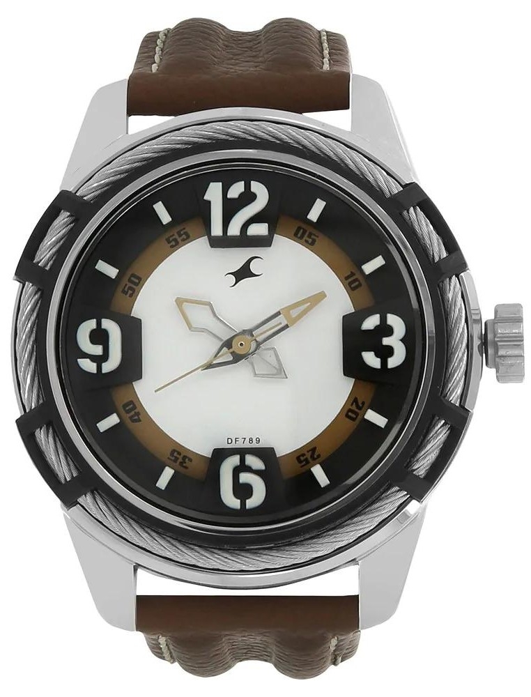 Fastrack Analog White Dial Watch For men 3157KL01
