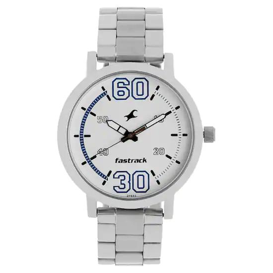 Fastrack Fundamentals Analog White Dial Men's Watch - 38052SM01