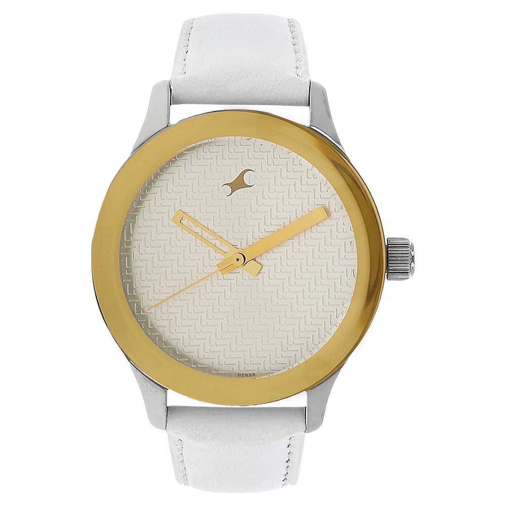 Fastrack Monochrome Analog White Dial Women's Watch 6078SL02