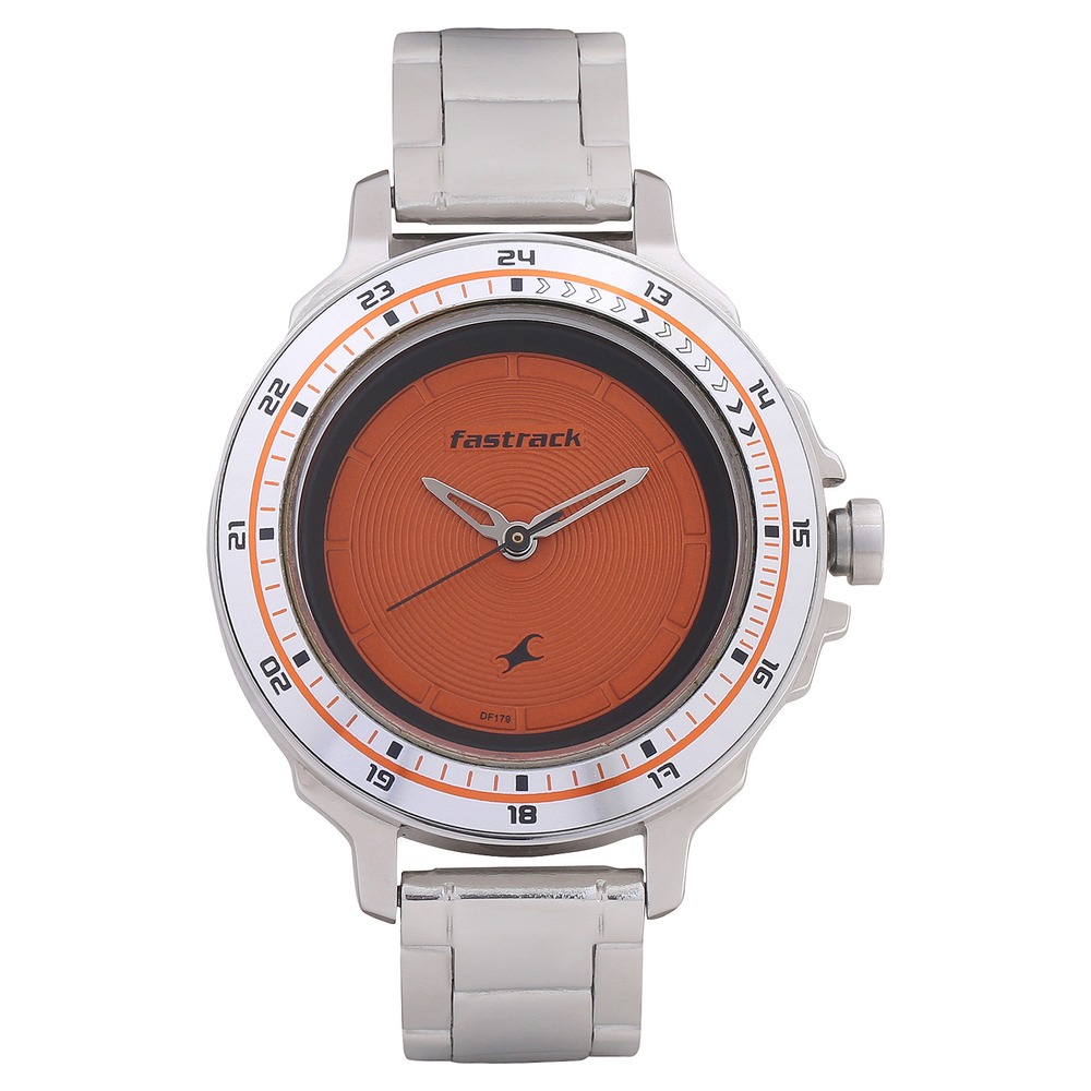 Fastrack Analog Orange Dial Women's Watch 6135SM02