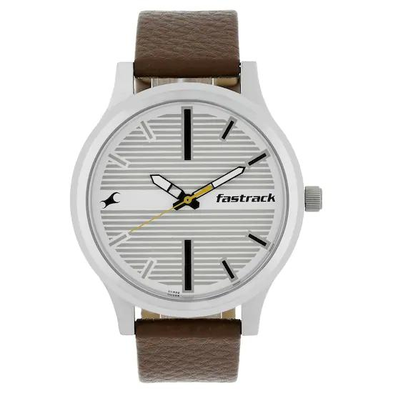 Fastrack Fundamentals Analog White Dial Men's Watch - 38051SL01