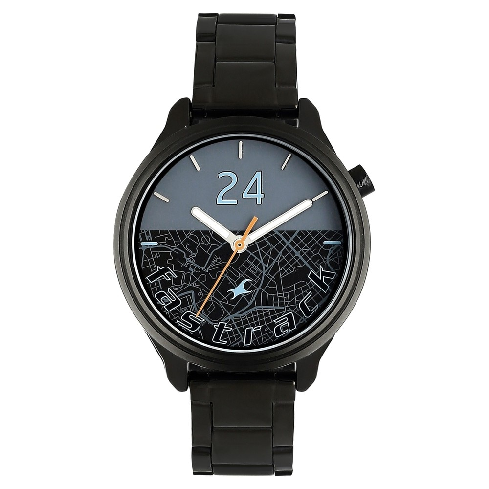 Fastrack Road Trip Blue Dial Stainless Strap Watch 6188nm01