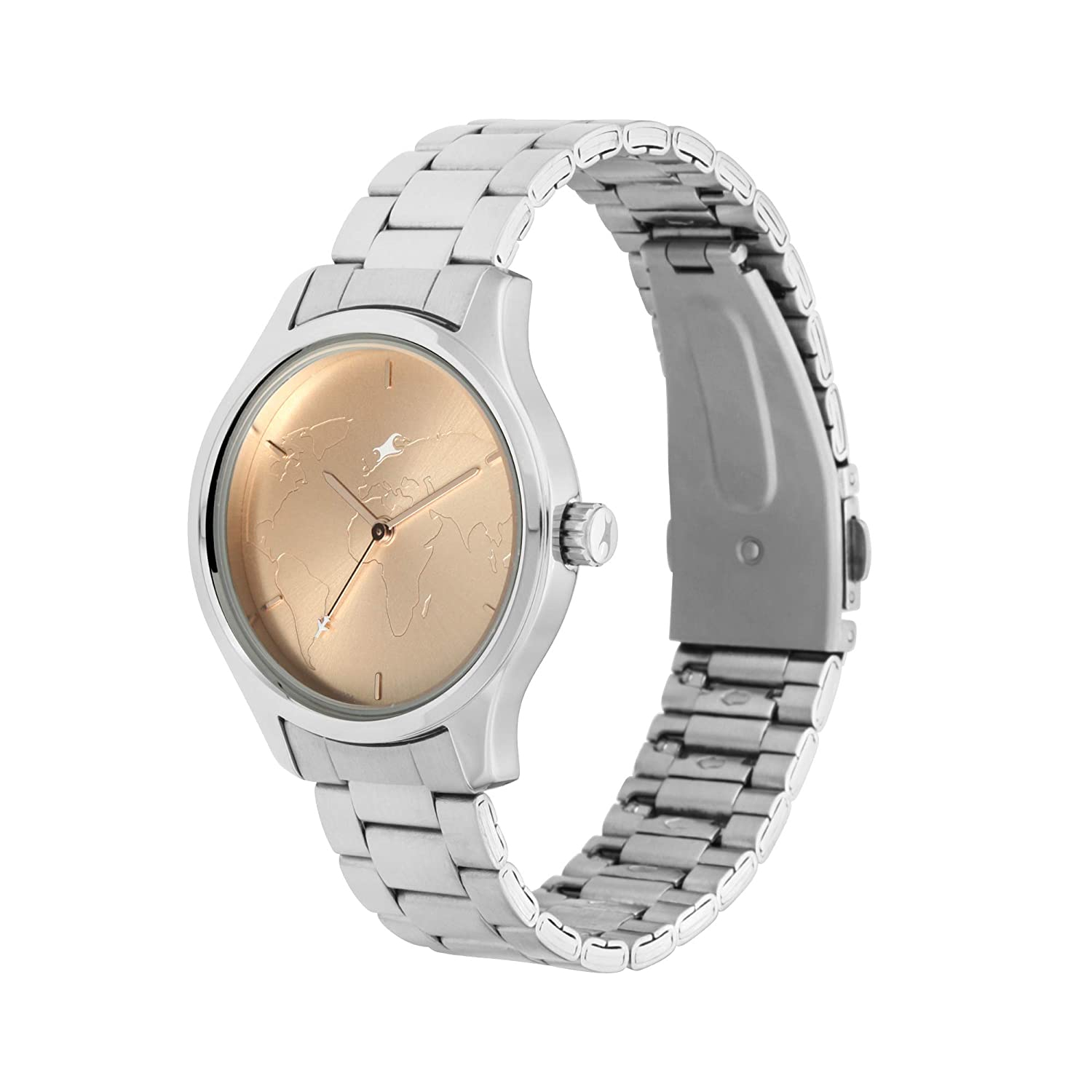 Fastrack Tripster Analog Rose Gold Dial Women's Watch-6219sm01