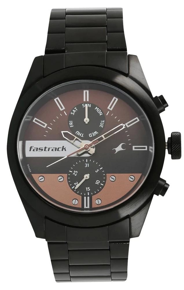 Fastrack Analog Black Dial Watch For Men 3165NM01