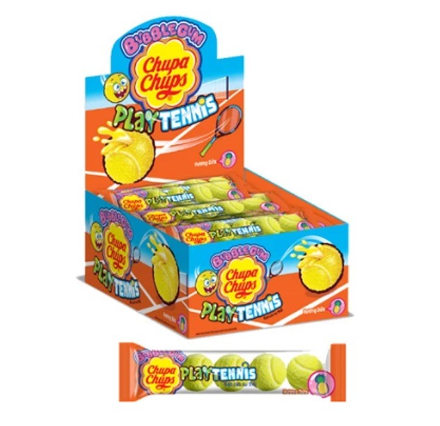Perfetti Chupa Chups Tennis Ball – Pineapple Flavor - 24 pcs