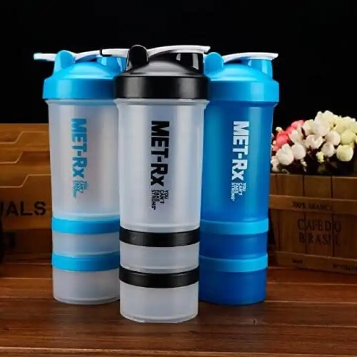 Met-rx Classic Protein Shaker Bottles For Sports With Mixing Ball 20-ounce - Colors May Vary