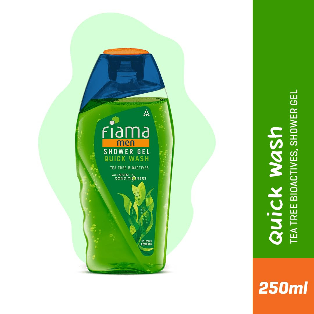 Fiama Men Shower Gel Quick Wash With Tea Tree Bioactives 250ml