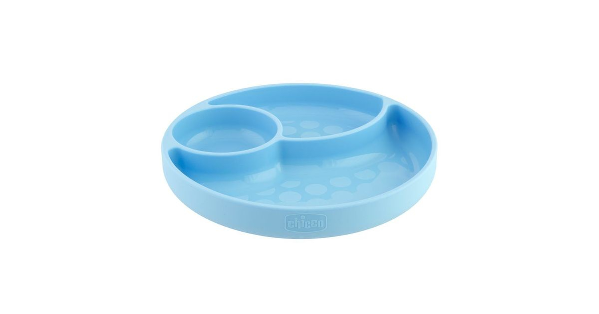 Chicco Silicone Divided Plate Blue