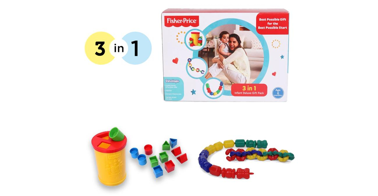 Fisher Price 3 In 1 Infant Deluxe Gift Pack HFC92