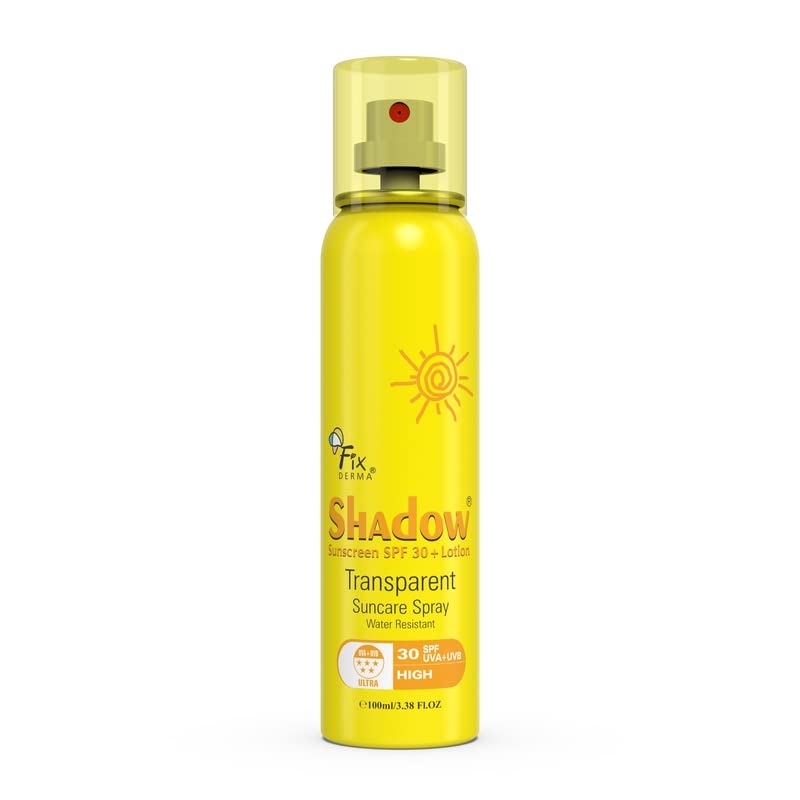 Fix Derma Shadow Sunscreen SPF 30+ Lotion Transparent Suncare Spray 100ml