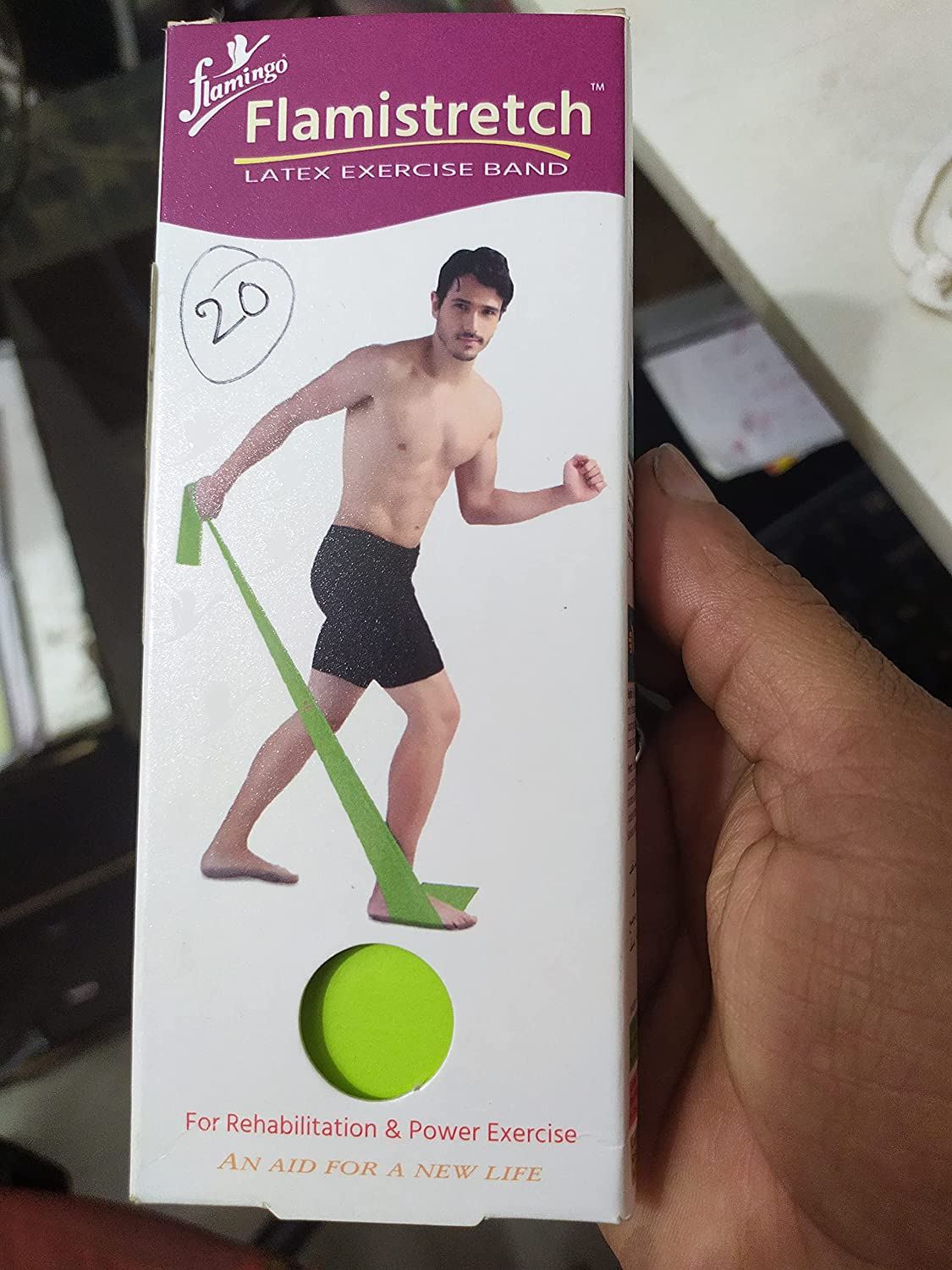 Flamingo Flamistretch Exercise Band For Rehabilitation & Power Exercise - Regular Size and Length