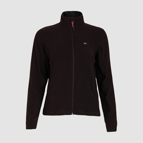 Wildcraft Women's Fleece Jacket for Winter -Black-M