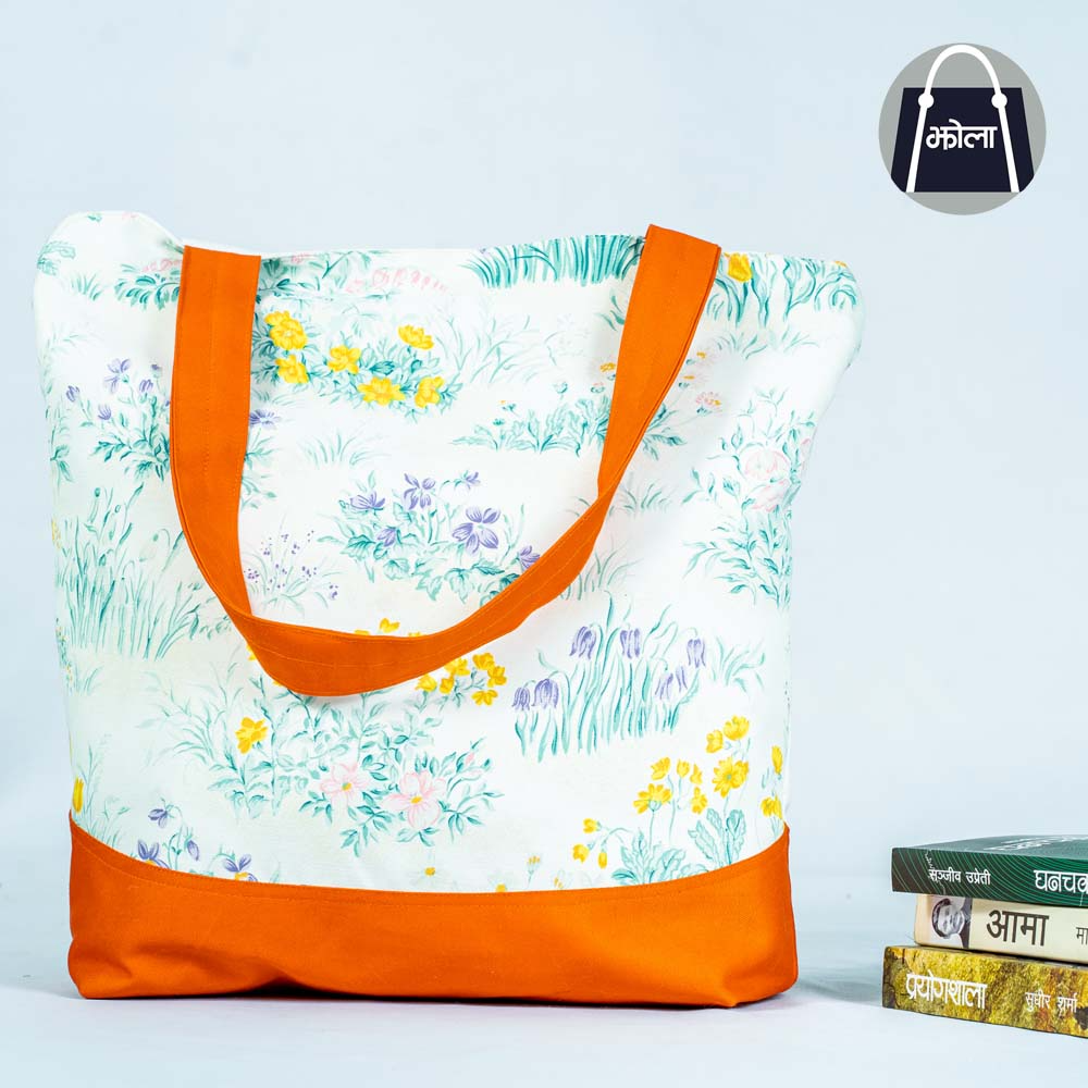 Jholaa Floral Orange Base