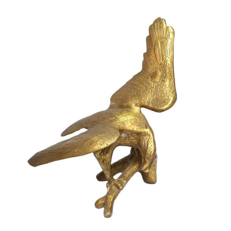Seven Chakra Handicraft - 14" Golden Flying Eagle Design Statue Large