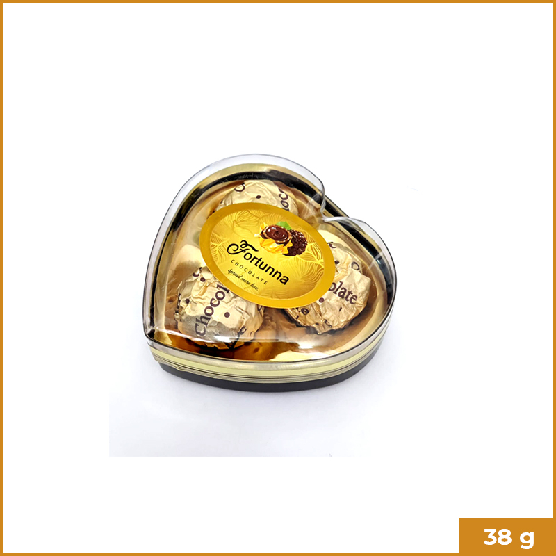 Fortuna Choclate 3s Heart Golden 38g