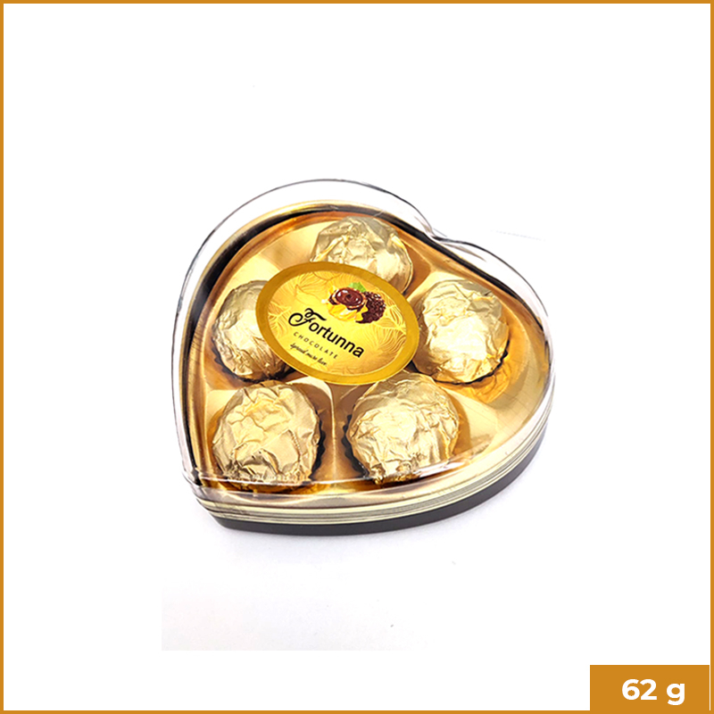 Fortuna Chocolate 5s Heart Golden 62gm