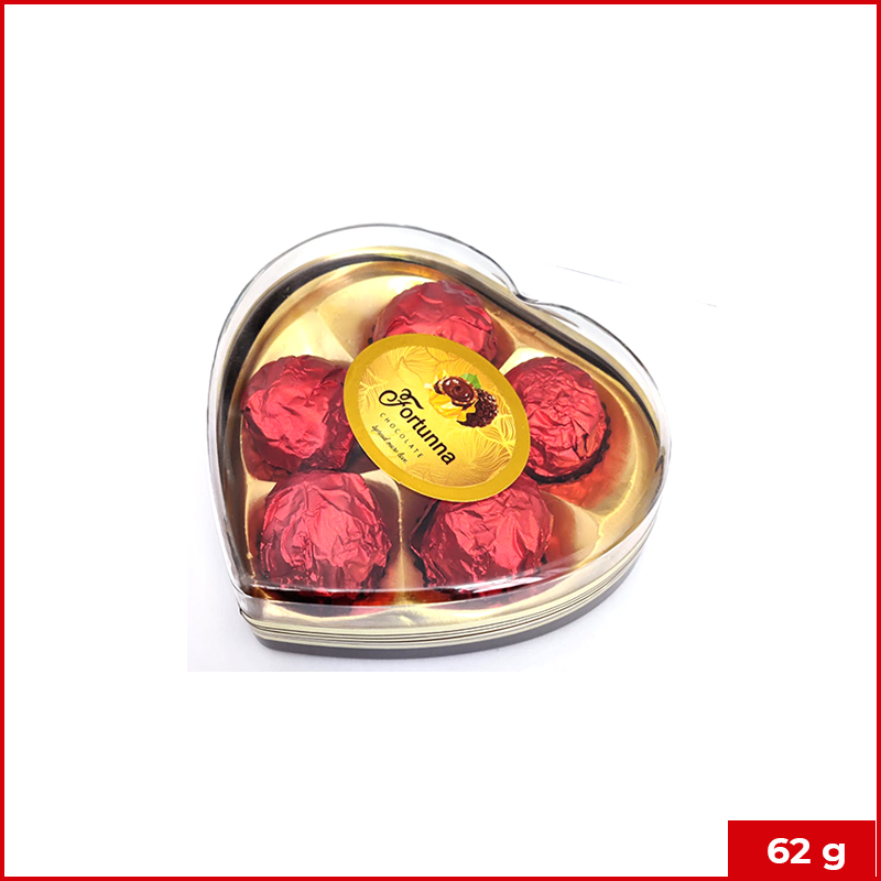 Fortuna Chocolate Red Heart 5s 62gm