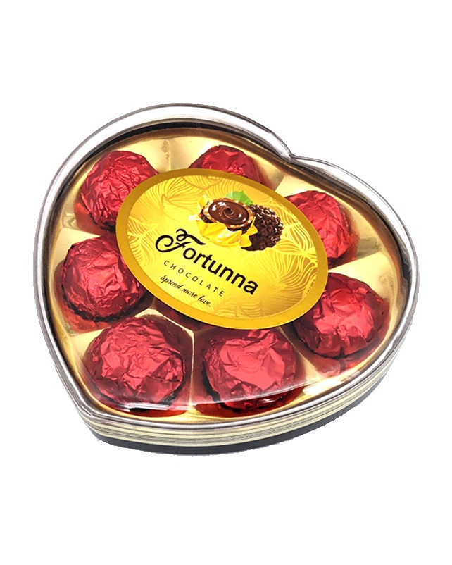 Fortuna Chocolate Red Heart 8s 100gm