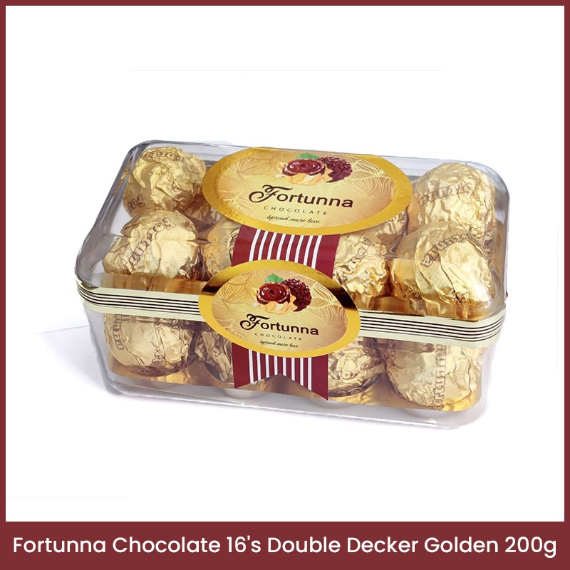 Fortunna Choco 16's Dbl Deck Gold 200g