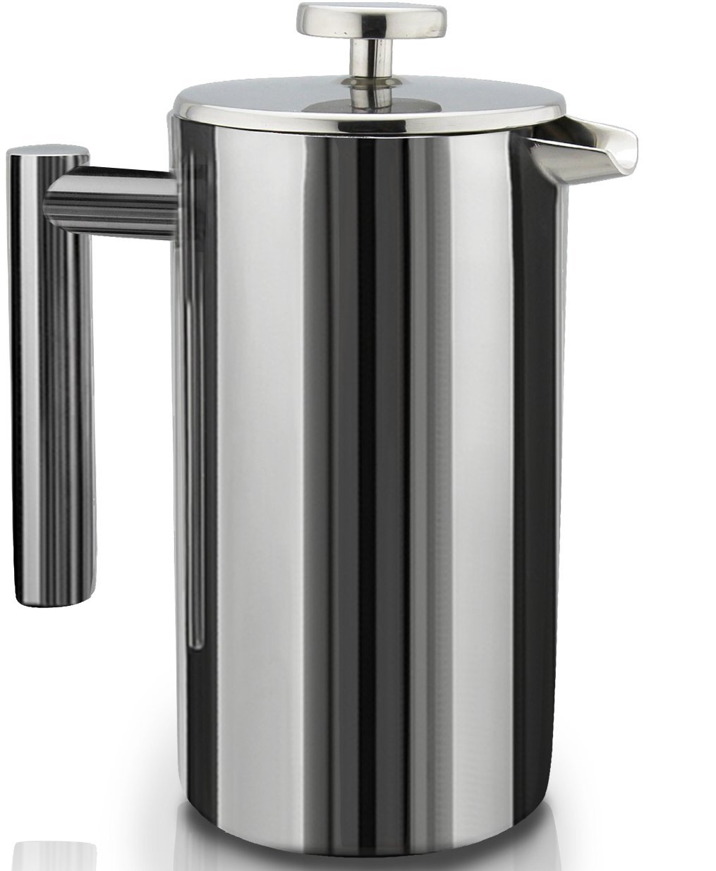 Laughing Buddha - French Press Double-Wall Stainless Steel Mirror Finish (800ml)