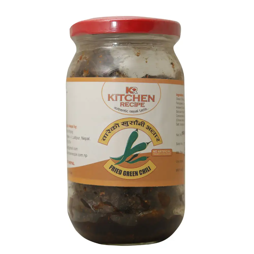 Kitchen Recipe Fried Green Chilli Pickle - 150 g