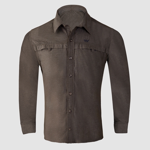 Wildcraft HypaCool Men's Full Sleeve Hiking Shirt-Forest Night Green-M