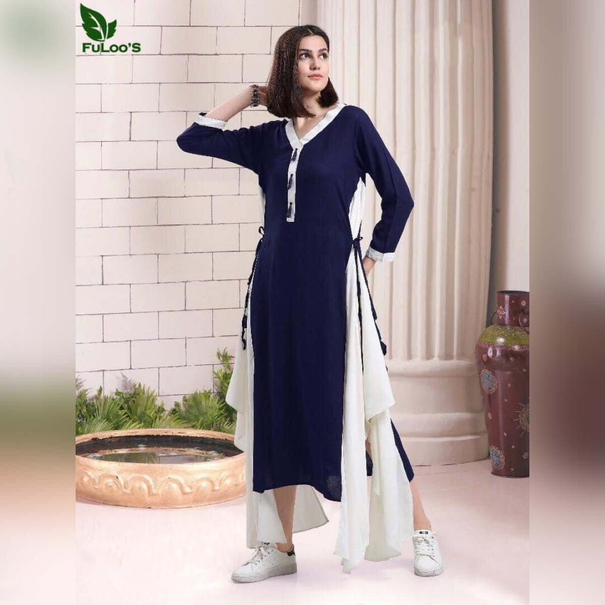 FuLoo's Royal Libas Studio Unbeatable Kurti for Women-Blue