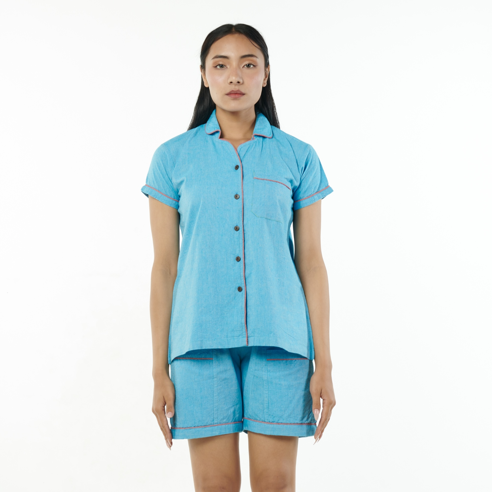 FuLoo's Cotton Loungewear for Women-Blue-42