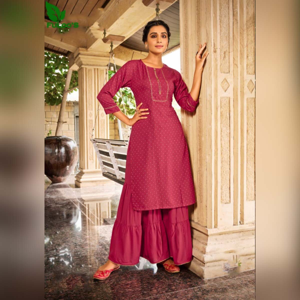 FuLoo's GL Freedom Kurti Set in Sharara #01 Women