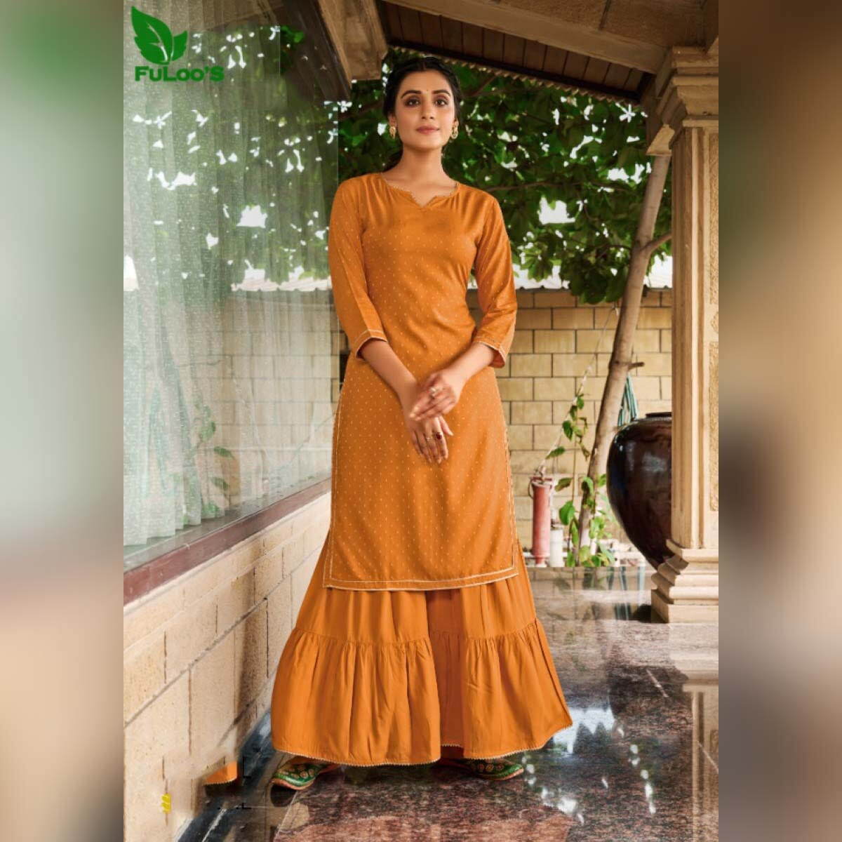 FuLoo's GL Freedom Kurti Set in Sharara #03 Women