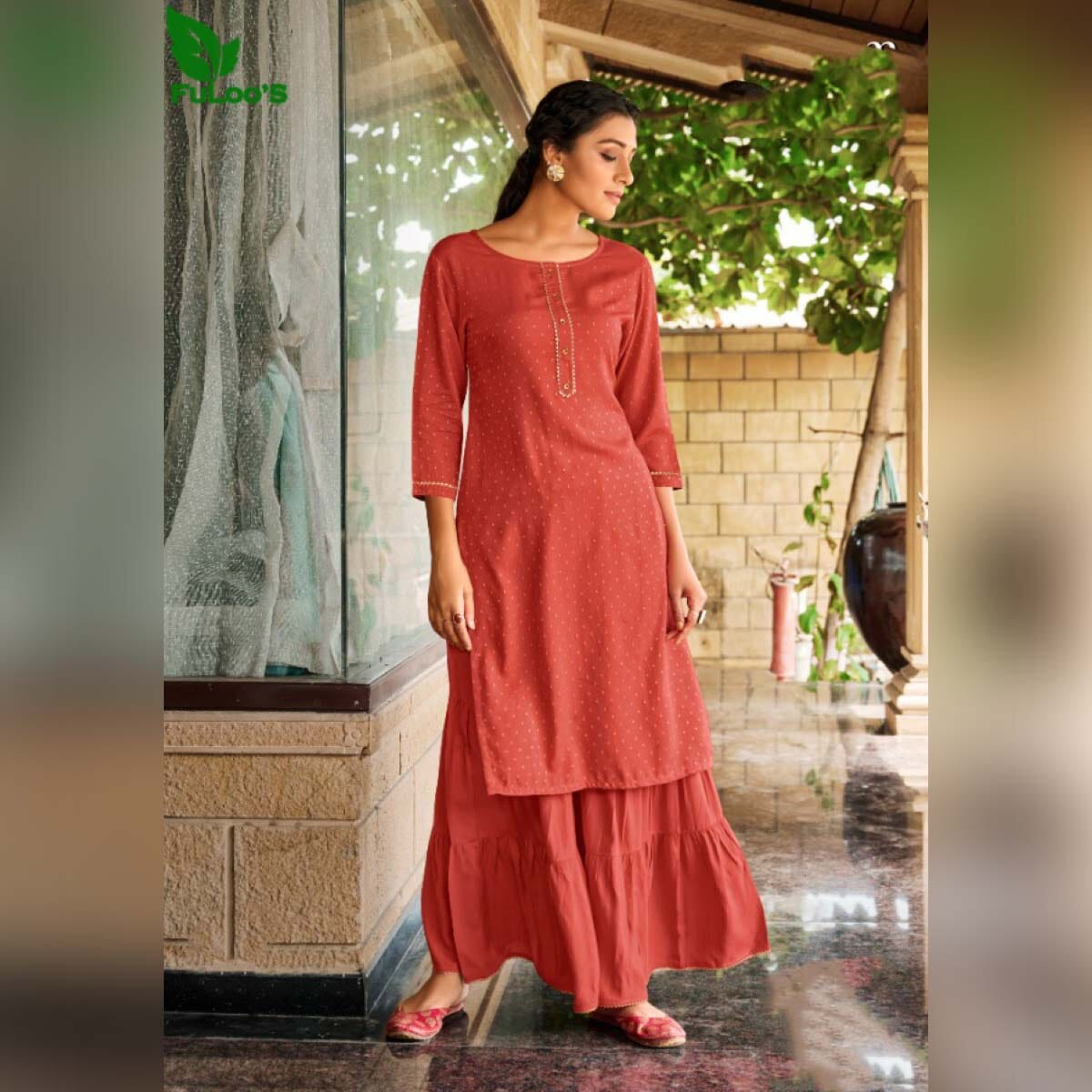 FuLoo's GL Freedom Kurti Set in Sharara #06 Women