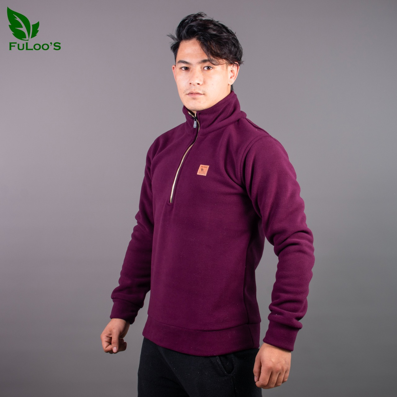 Fuloo's Half Chain Sweater In Different Colors For Men-Purple-M