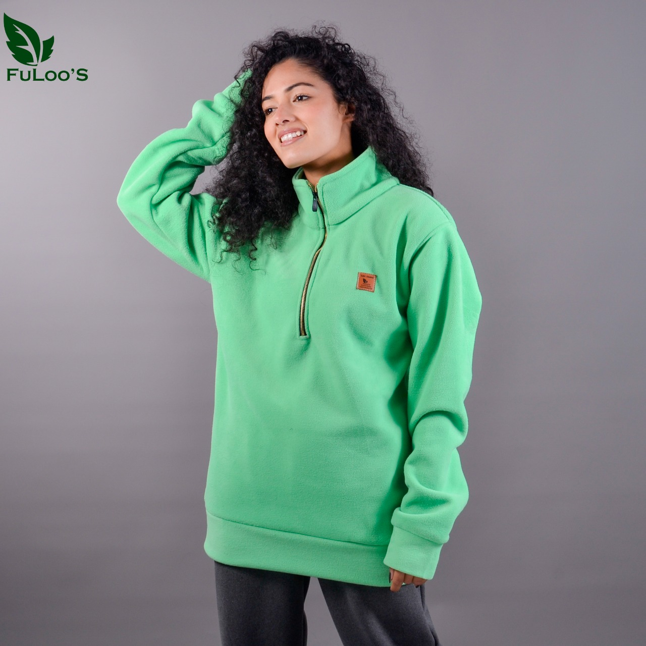 Fuloo's Half Chain Sweater In Different Colors For Women-Green-XL