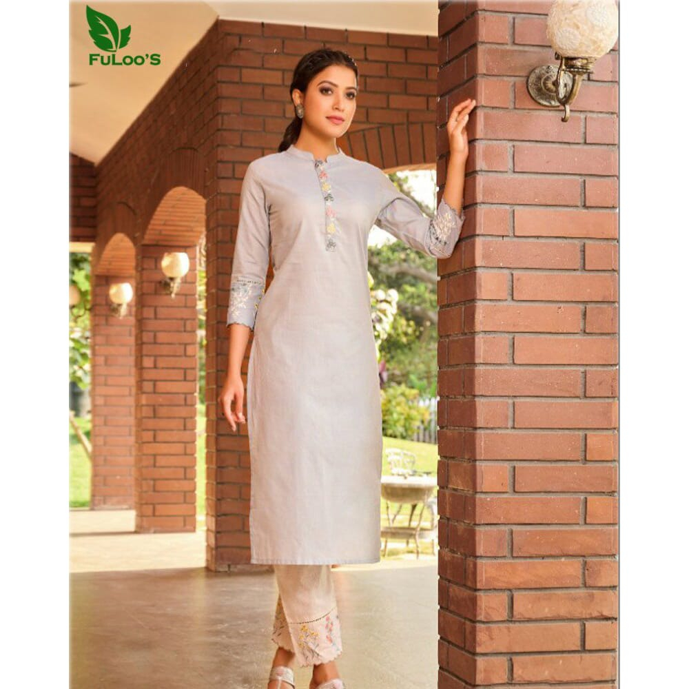 FuLoo's Moonstruck Pure Cotton Designer Kurti in 2 set #04