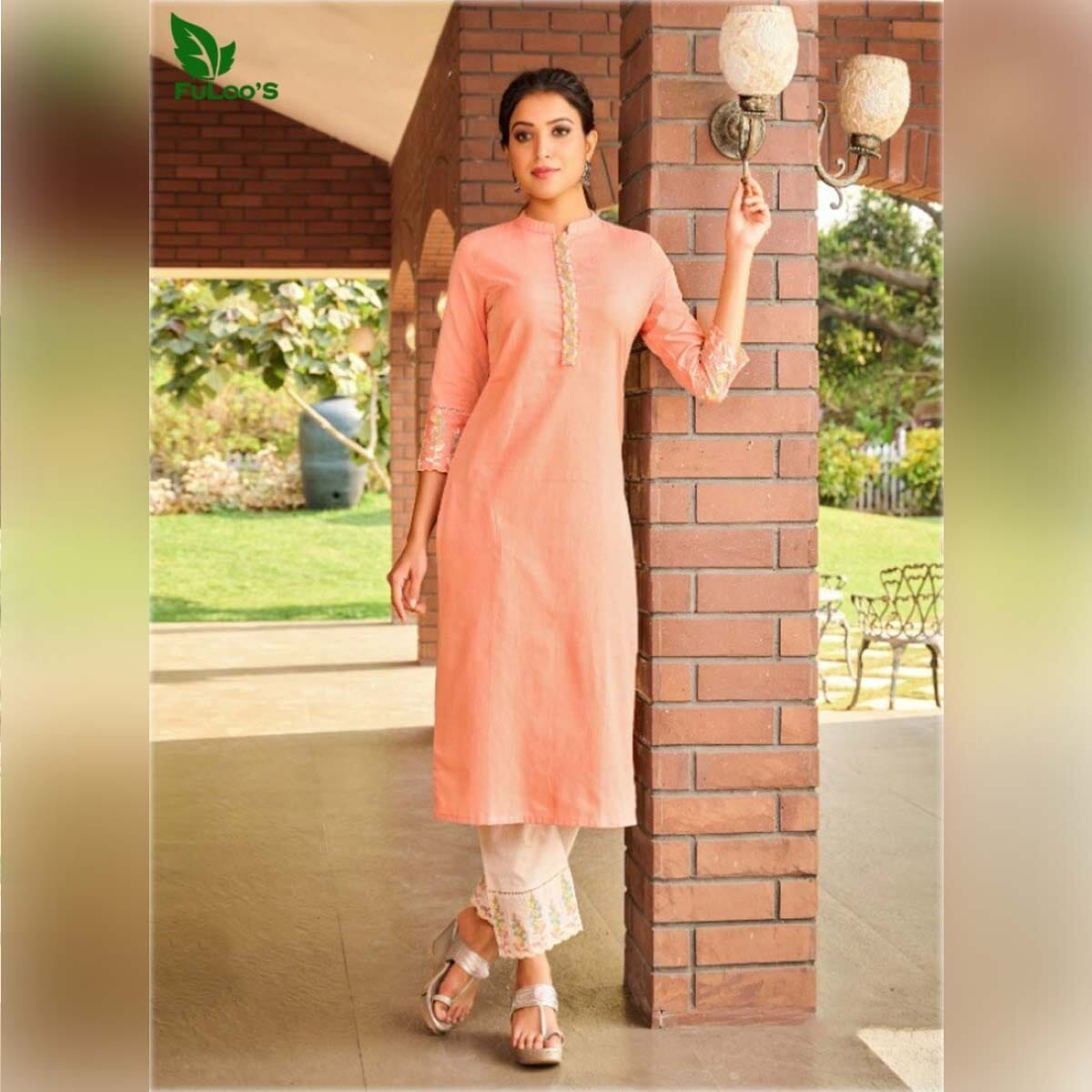 FuLoo's Moonstruck Pure Cotton Designer Kurti in 2 set for Women#02