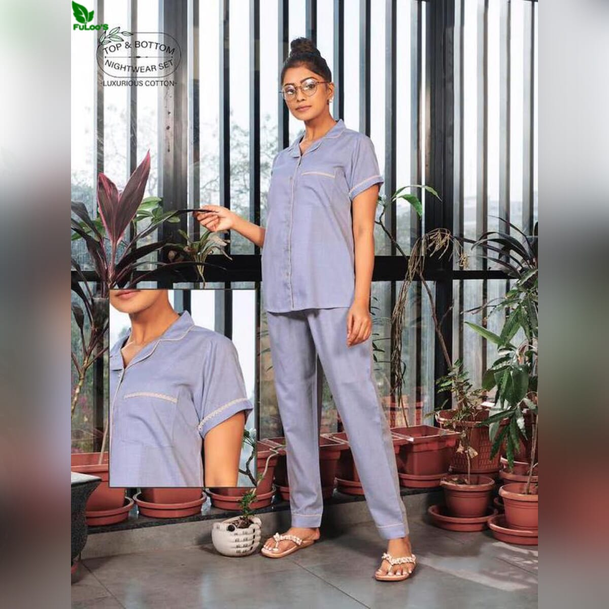 FuLoo's Nightwear / Loungewear in Pure Cotton for Women SW-03