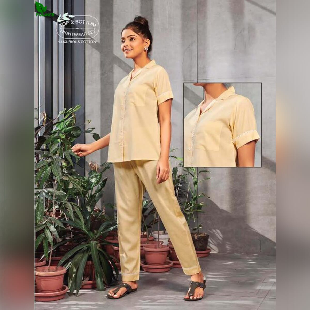 FuLoo's Nightwear / Loungewear in Pure Cotton for Women WC-01