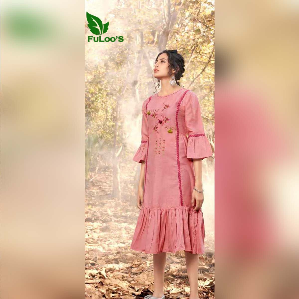 FuLoo's Phoenix Designer Handloom Cotton Kurti #754