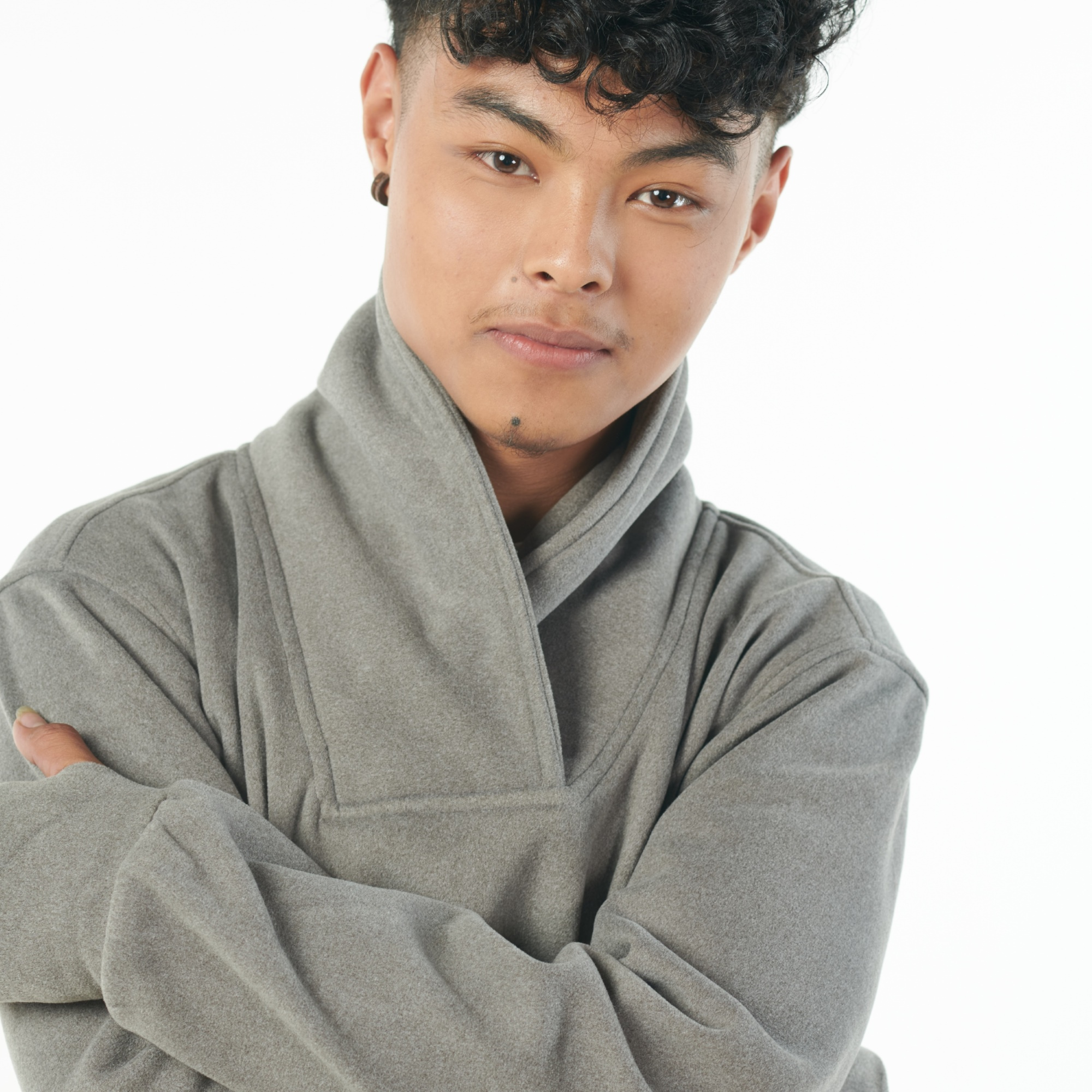 Fuloo's Pullover with Premium Fabric for Men-Gray-M