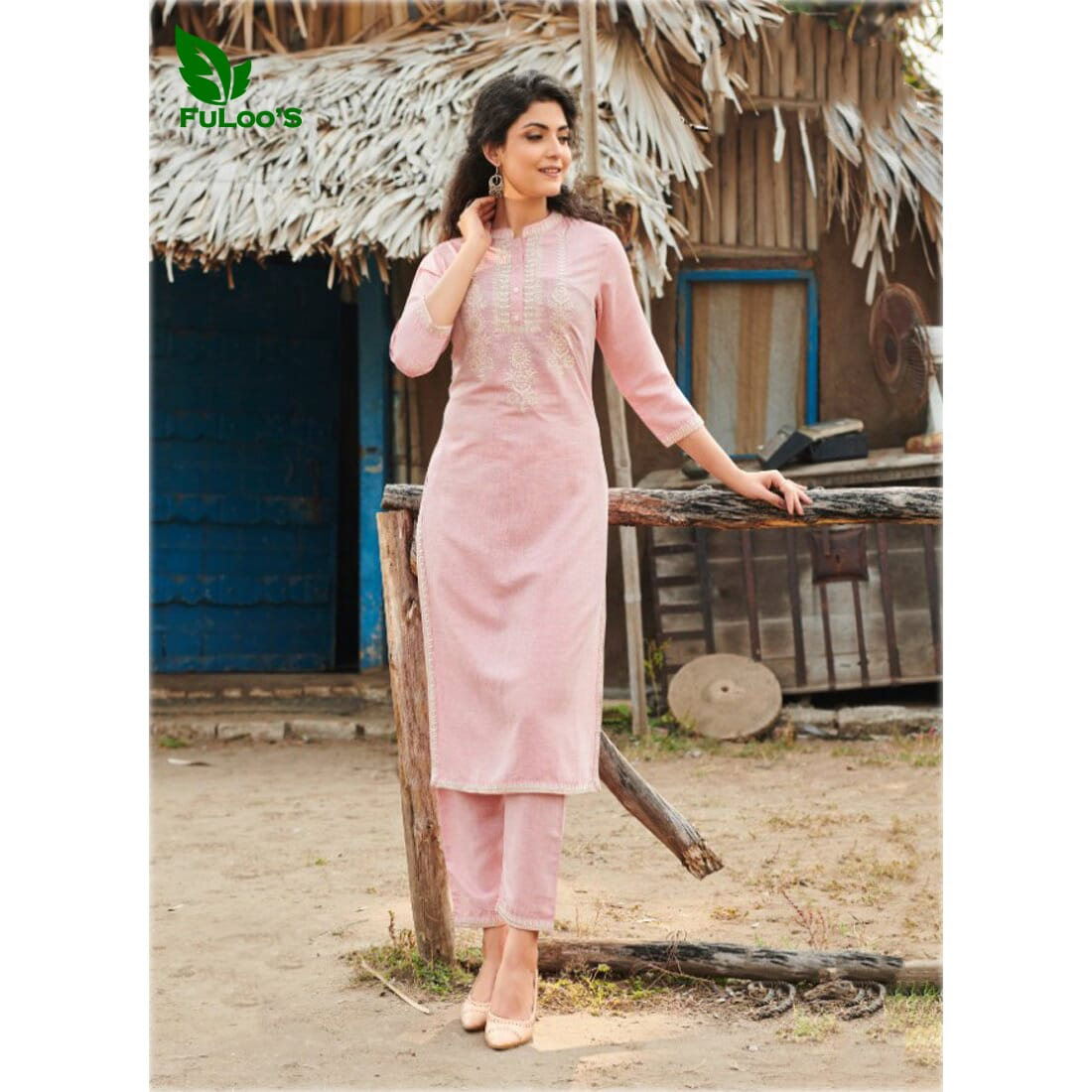 FuLoo's Serein Pure Cotton Designer Kurti in 2 set for Women#01