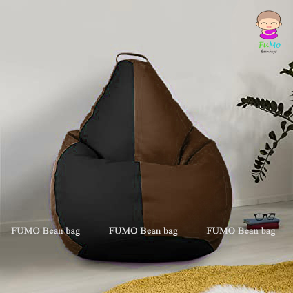 FUMO Classic Dual Color Bean bag -XXXL (Brown&Black)