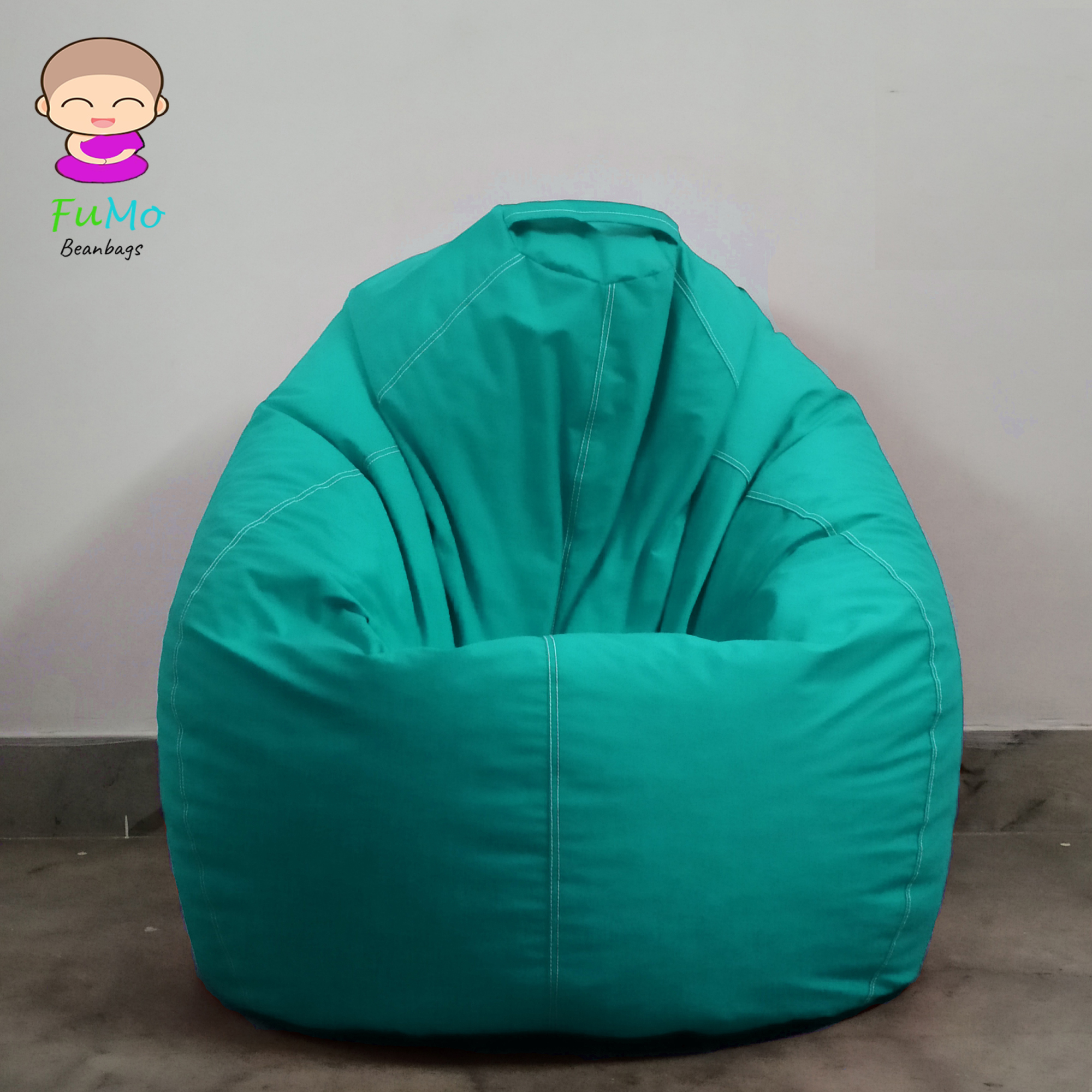 FUMO Classic Shaped Water Resistant bean bag-XXXL (Turquoise)