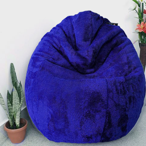 FUMO XXXL Fur bean bag (Dark Blue)