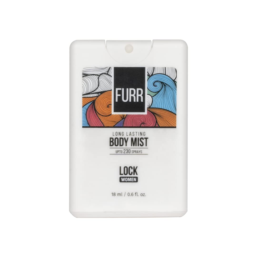 FURR Body Mist Lock | Women’s Perfume | Long Lasting Sweet Fragrance | Up To 230 Sprays | Pocket Perfume | 18ml