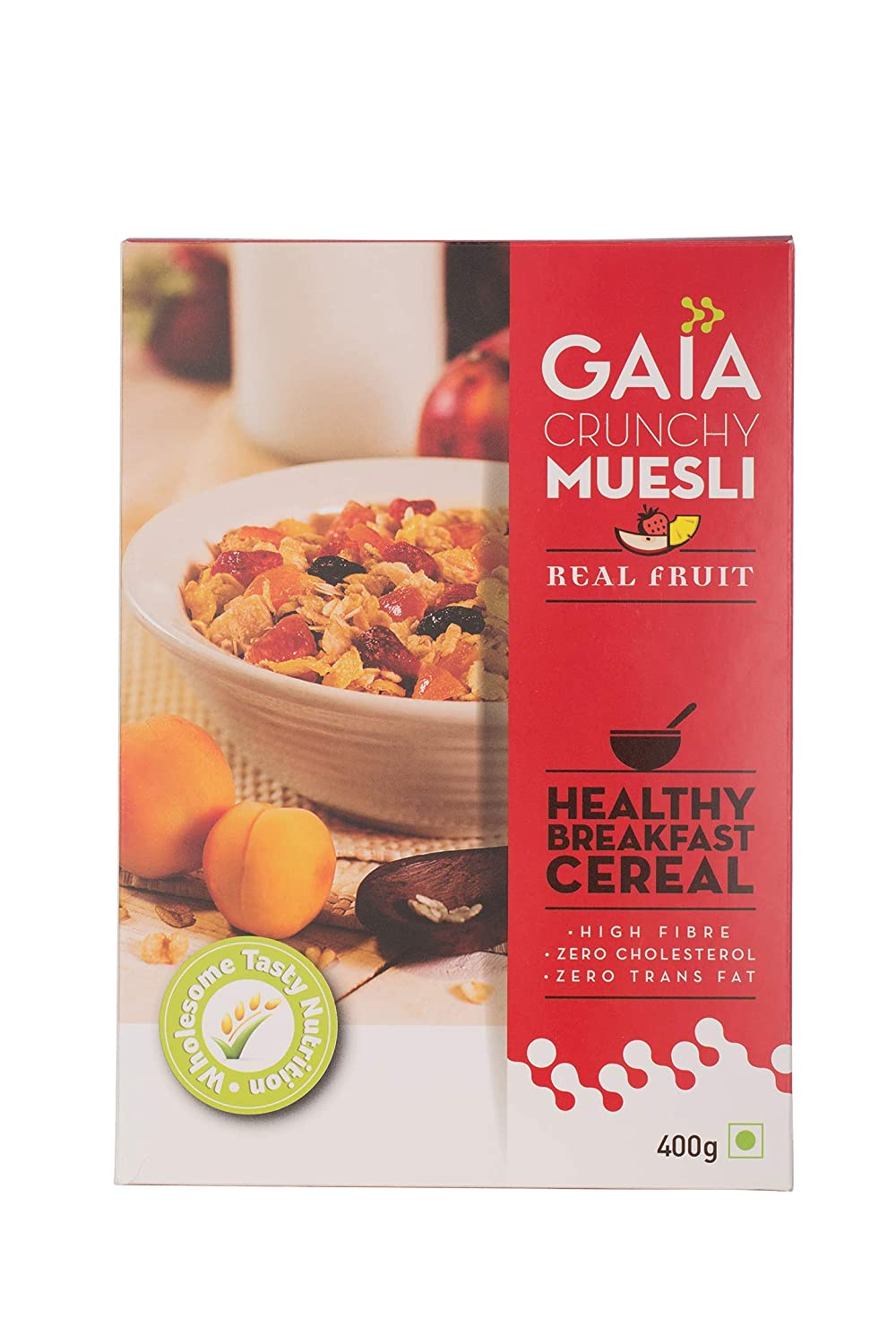 Gaia Crunchy Muesli Real Fruit 400gm